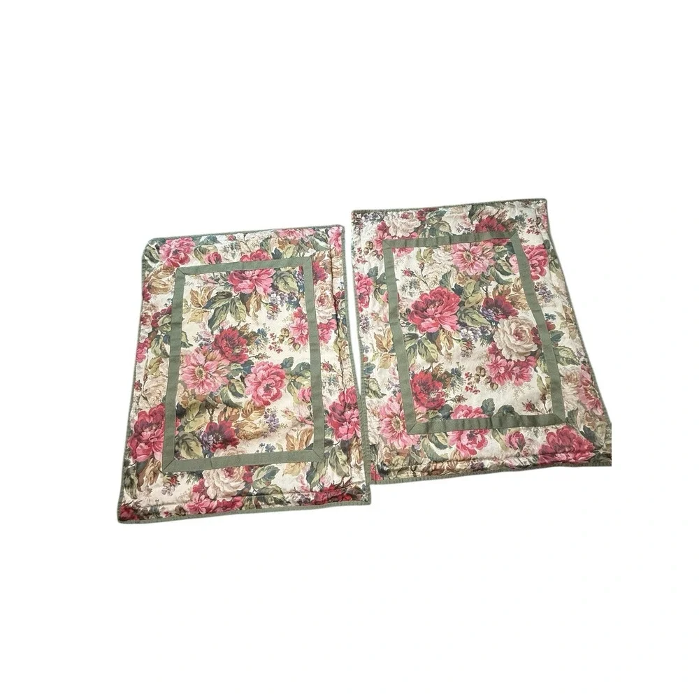 VTG 5 Piece Chaps Ralph Lauren Rosemont Q Comforter, Shams Bedskirt Reversible